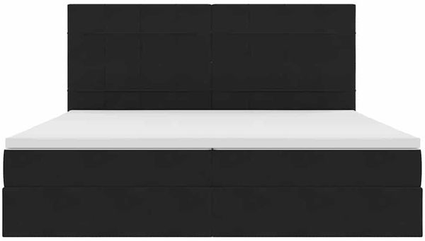 vidaXL Aufbewahrungsbett mit Matratze Schwarz 200 x 200 cm Samt 3372053 Bild 7