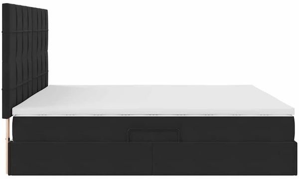 vidaXL Aufbewahrungsbett mit Matratze Schwarz 200 x 200 cm Samt 3372053 Bild 10