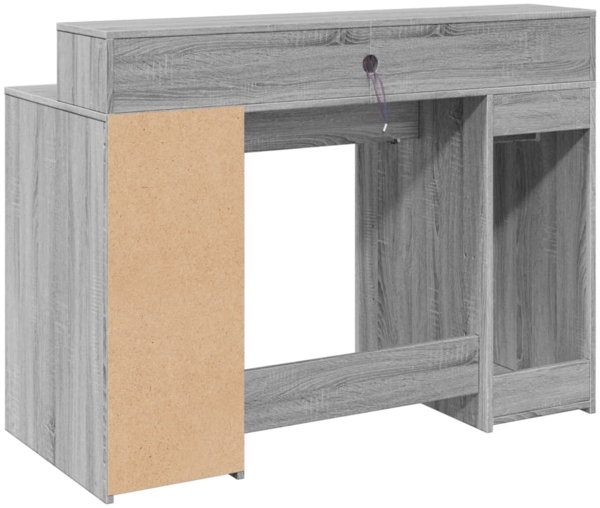 vidaXL LED-Schreibtisch Grau Sonoma 120x55x91 cm Holzwerkstoff 3309416 Bild 7