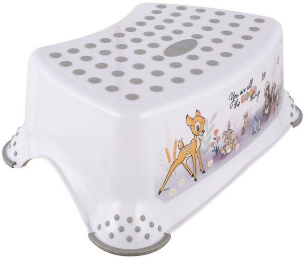 Keeeper Tritthocker mit anti-rutsch-funktion bambi nordic white