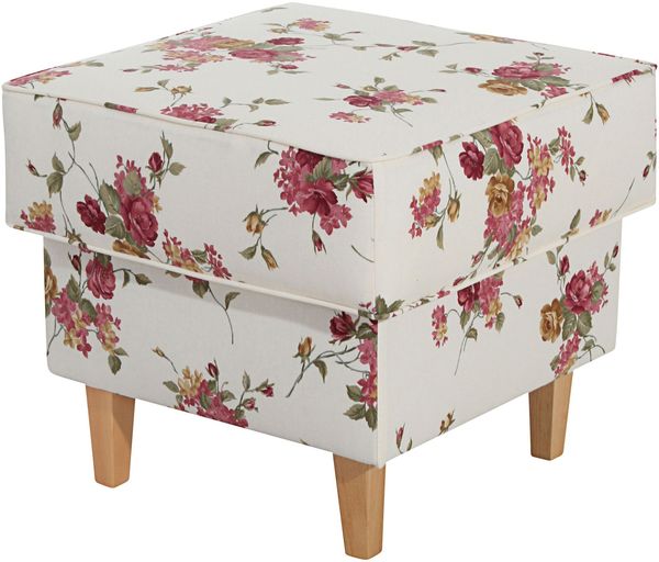 Polsterhocker Karlen Flachgewebe beige