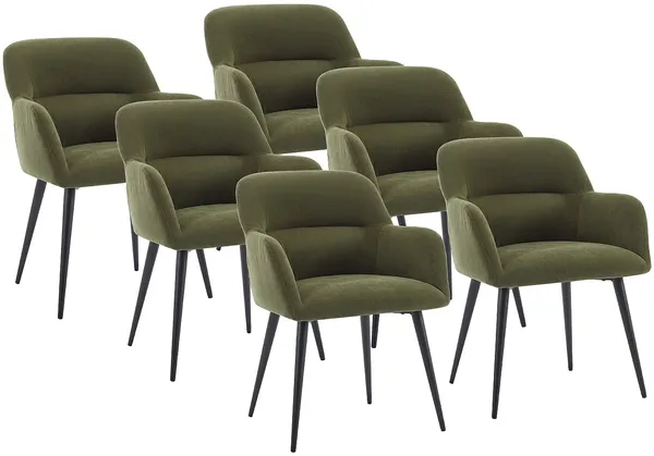 Vente-unique - HEKA Stuhl Stoff Grün - B 61 cm x H 78 cm x L 59,5 cm