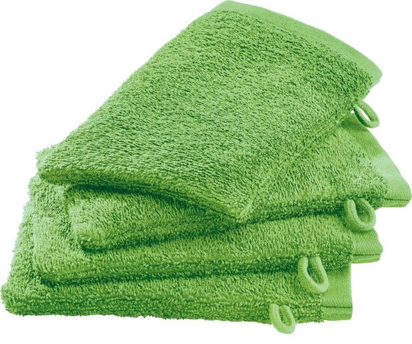 Erwin Müller Waschhandschuh Waschhandschuh "Ludwigsburg" 4er-Pack, Frottier, Walk-Frottier Uni