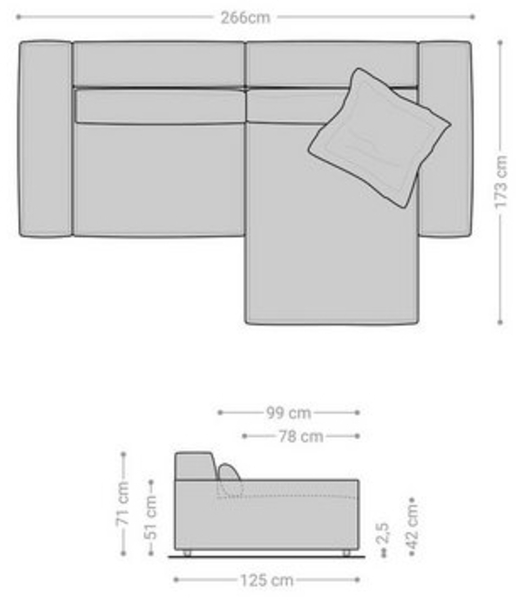 DELIFE Ecksofa Sirpio, Lederimitat Vintage Anthrazit 230x155 cm Recamiere variabel Bild 4