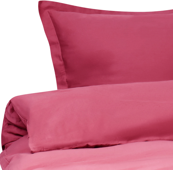 Bettwäsche-Set PARKROSE Baumwollsatin 220 x 240 cm Burgunderrot