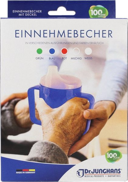 Dr. Junghans Medical GmbH Schnabelbecher Dr. Junghans Schnabelbecher 2 Griffe, 2 Deckel, blau, Polypropylen, 2 Deckel mit 4mm / 12mm Öffnungen