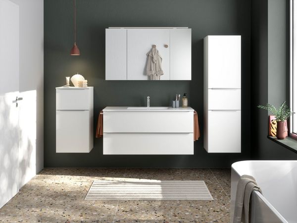 nobilia® Spiegelschrank Prina (inkl. Beleuchtung mit Dimmerfunktion) in Breiten 60, 80, 100 und 120 cm