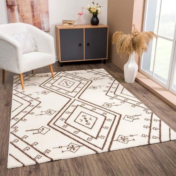 Carpet City Teppich April 2291, rechteckig, Höhe: 10 mm, Läufer, weich durch Microfaser, Boho Ethno Look, Wohnzimmer