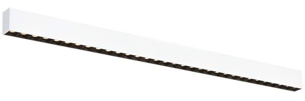 SLV GLENOS® PRO, Deckenaufbauleuchte, 1,2m, DALI, UGR19, 3000K, 30 W, 75°, weiß / schwarz - Wand- und Deckenleuchten