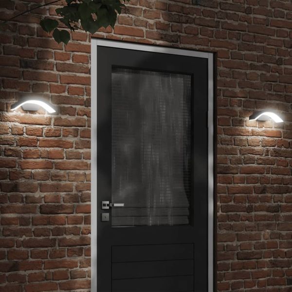 vidaXL LED-Außenwandleuchten 2 Stk. Schwarz Aluminiumdruckguss 4006277