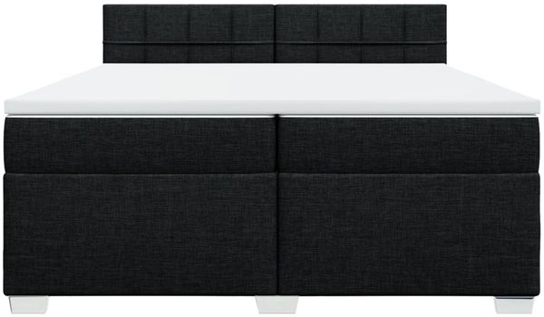 vidaXL Boxspringbett mit Matratze Schwarz 200x200 cm Stoff 3285997 Bild 4