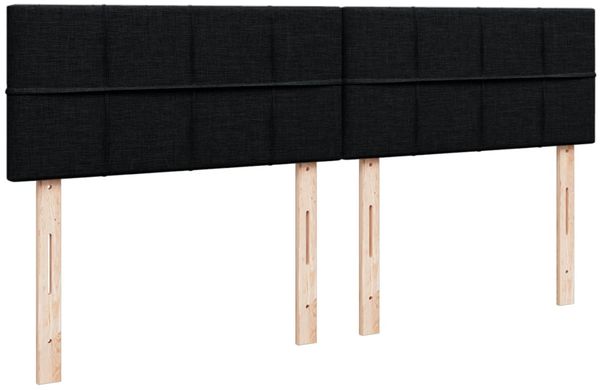 vidaXL Boxspringbett mit Matratze Schwarz 200x200 cm Stoff 3285997 Bild 8