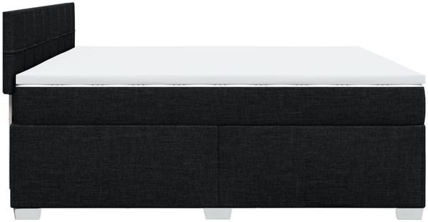 vidaXL Boxspringbett mit Matratze Schwarz 200x200 cm Stoff 3285997 Bild 9