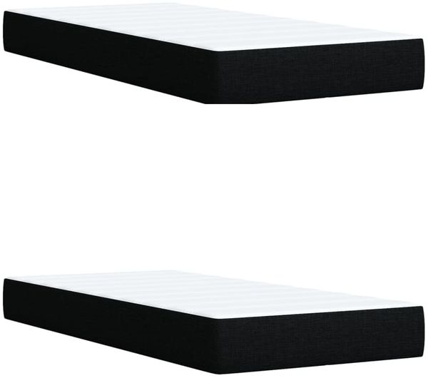 vidaXL Boxspringbett mit Matratze Schwarz 200x200 cm Stoff 3285997 Bild 6