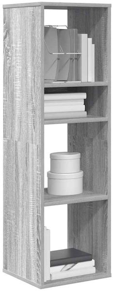 vidaXL Bücherregal Grau Sonoma 34x31x112 cm Holzwerkstoff 860288