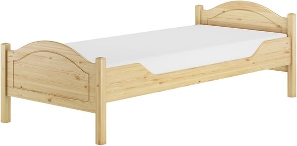 Überlanges Einzelbett 90x220 Kiefer Massivholz Landhausstil V-60.30-09-220Rollrost und Matratze inkl.