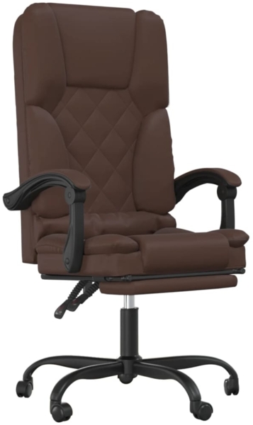 vidaXL Bürostuhl mit Massagefunktion Braun Kunstleder [349688]