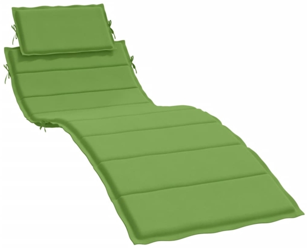 vidaXL Sonnenliegen-Auflage, Oxford-Gewebe , Melange Grün, 3 x 186 x 58 cm