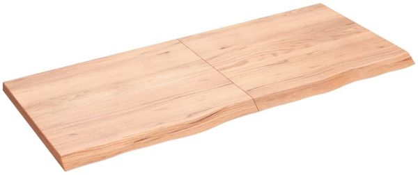 vidaXL Tischplatte Hellbraun 140x60x(2-4)cm Massivholz Eiche Behandelt 3156381