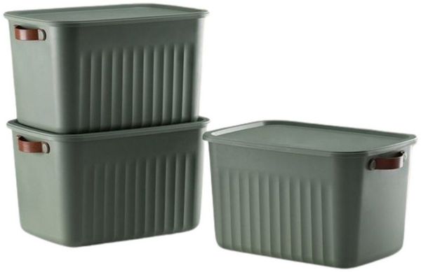 Luxury Bites Aufbewahrungsbox mit Deckel, 20L-15L -10L BPA-freie Kunststoff, nestbar und stapelbar (6 Farben, 9 Farbkombiationen, 3er Set)