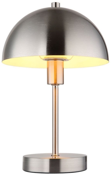 Tischleuchte, Pilz, silber, H 31 cm