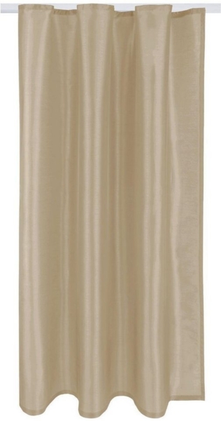 Gardine Blickdicht mit Kräuselband ( Taupe hell ) in 140x175cm ( Breite x Höhe )