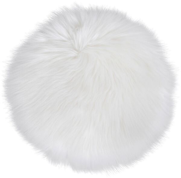House Nordic Lammfell Sitz Künstlich, weiß, ø35 cm