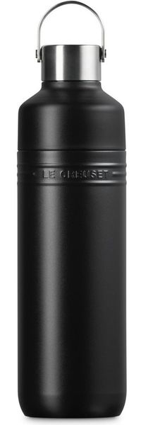 Le Creuset Trinkflasche 1L Schwarz Matt Edelstahl