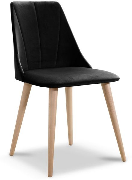 Essgruppe Weiss HGL-Tisch mit 4 Schwarz CAROS Stühlen für Esszimmer oder Küche Bild 3