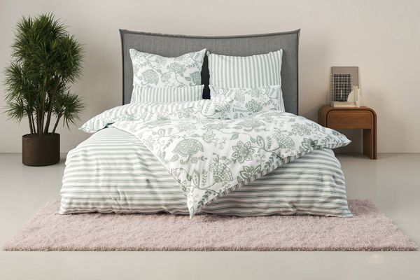 OTTO home Bettwäsche Nordby, Renforcé, 2 teilig, Bettwäsche aus Baumwolle, skandinavisches Design, ab Größe 135x200 cm