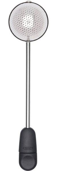 OXO Good Grips Teesieb, Edelstahl, mit Drehfunktion für losen Tee