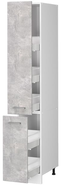 Hochschrank R-Line Beton 30 cm mit Türen Vicco Bild 5