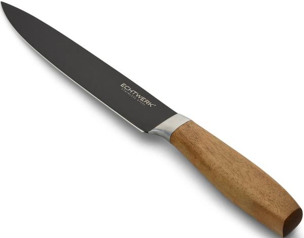 Echtwerk 'Classic Black Edition' Schinkenmesser, Stahl natur, 20 cm