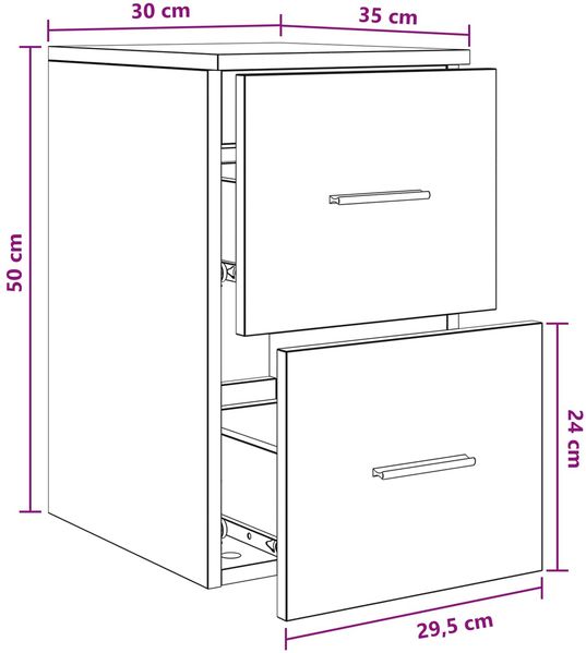 vidaXL Badezimmerschrank Inzwischen Grau Sonoma 30 x 35 x 50 cm 890363 Bild 9