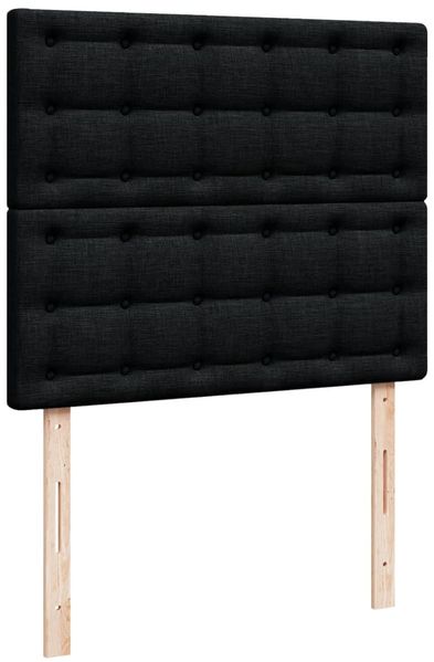 vidaXL Boxspringbett mit Matratze Schwarz 120x190 cm Stoff 3292743 Bild 7