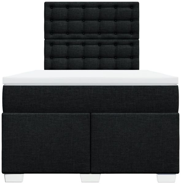 vidaXL Boxspringbett mit Matratze Schwarz 120x190 cm Stoff 3292743 Bild 6