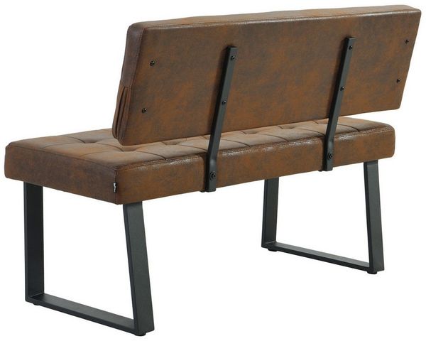 B&D home Essbank SIGFRID (1-St), gepolstert, Metallgestell, mit/ohne Rückenlehne, in 100/120/140/160cm