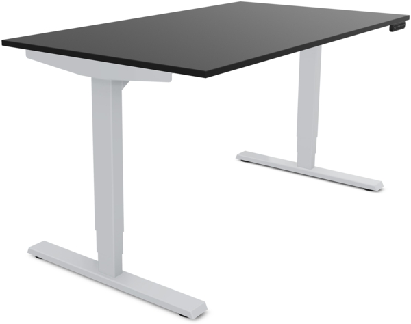 ASSMANN Elektrisch höhenverstellbarer Schreibtisch Y-Line 140x70cm Schwarz Weißaluminium Metall Holz Melaminoberfläche Bild 10