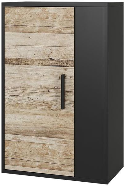 Hängeschrank Berno Schwarz/Sandeiche 50.1 x 78.4 cm mit 2 Fächern Vicco
