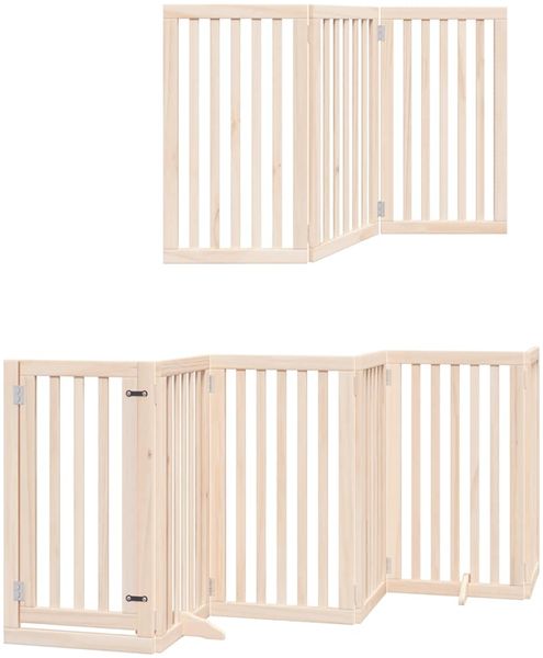 vidaXL 9-tlg. Hundetor mit Tür Faltbar 450 cm Pappelholz 3155644 Bild 12