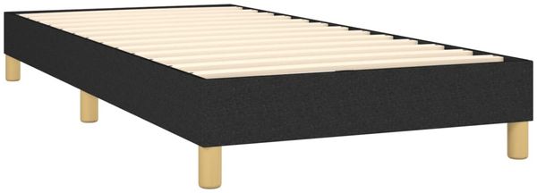 vidaXL Boxspringbett mit Matratze Schwarz 90x200 cm Stoff, Härtegrad: H2 [3144145] Bild 4