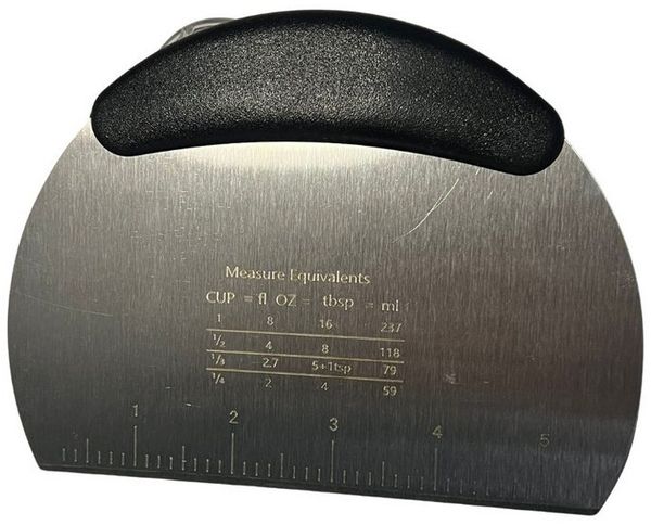 alesvelt Teigschaber Edelstahl Teigschaber 14 cm mit Griff ergonomisch Maßband
