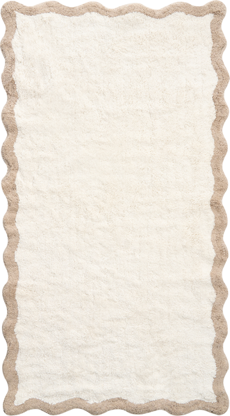 Badematte NANGAL Braun Beige 80 x 150 cm Baumwolle