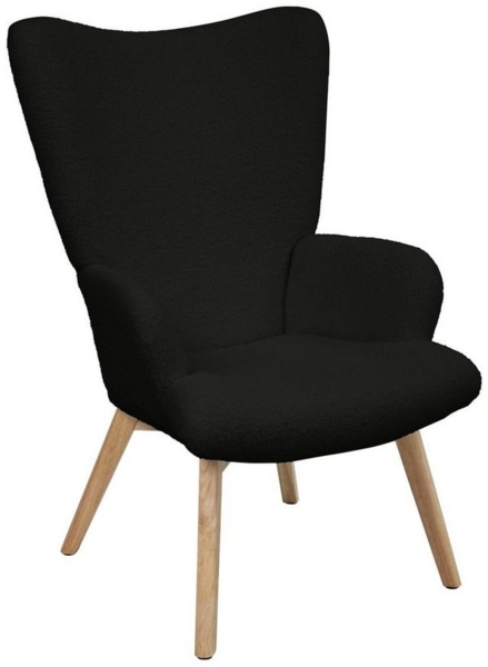 SVITA Sessel OLAV, Ohrensessel,Stillsessel,Holzbeine,Teddybouclé Bezug