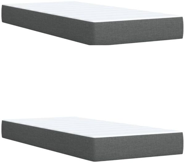 vidaXL Boxspringbett mit Matratze Dunkelgrau 200x200 cm Stoff 3292889 Bild 9