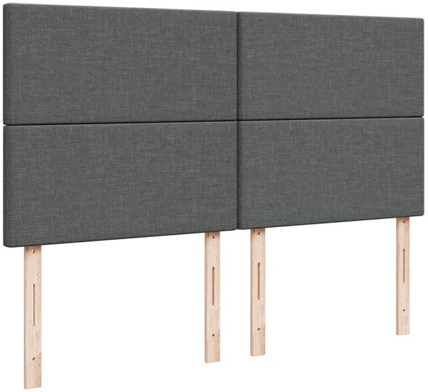 vidaXL Boxspringbett mit Matratze Dunkelgrau 200x200 cm Stoff 3292889 Bild 7
