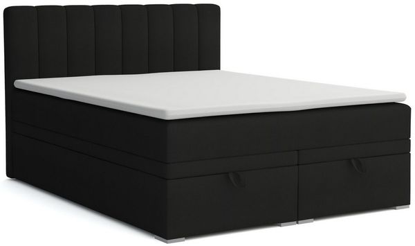 Deine Möbel 24 Boxspringbett DAVID Boxbett Polsterbett Komplettbett Bett mit einer Matratze H4 (Taschenfederkernmatratzen 7 Zonen H4 Creme Grau Hellgrau Schwarz Anthrazit Beige Samt Velour, 3-St, Taschen-federkernmatratze 7 Zonen H4 PREMIUM Bett), 120x...