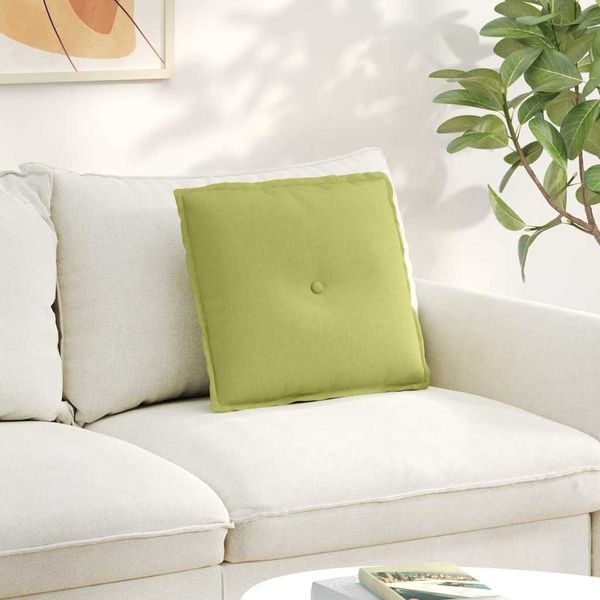 vidaXL Rückenkissen Hellgrün 50 x 19 x 45 cm Stoff 42014625