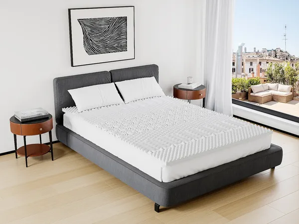 Vente-unique - ARTISSA Topper Plastik Weiß - B 160 cm x H 5 cm x L 200 cm