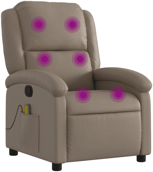 Relaxsessel, Massagesessel, Fernsehsessel Modern, Cappuccino-Braun Kunstleder